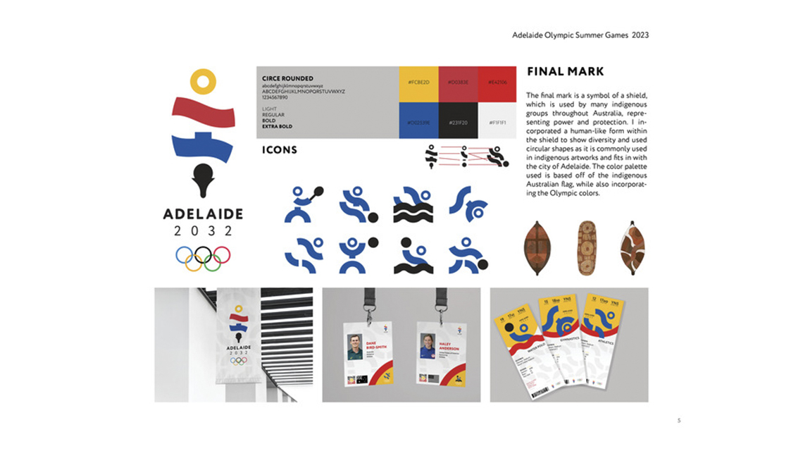 Olympic event branding and logo 